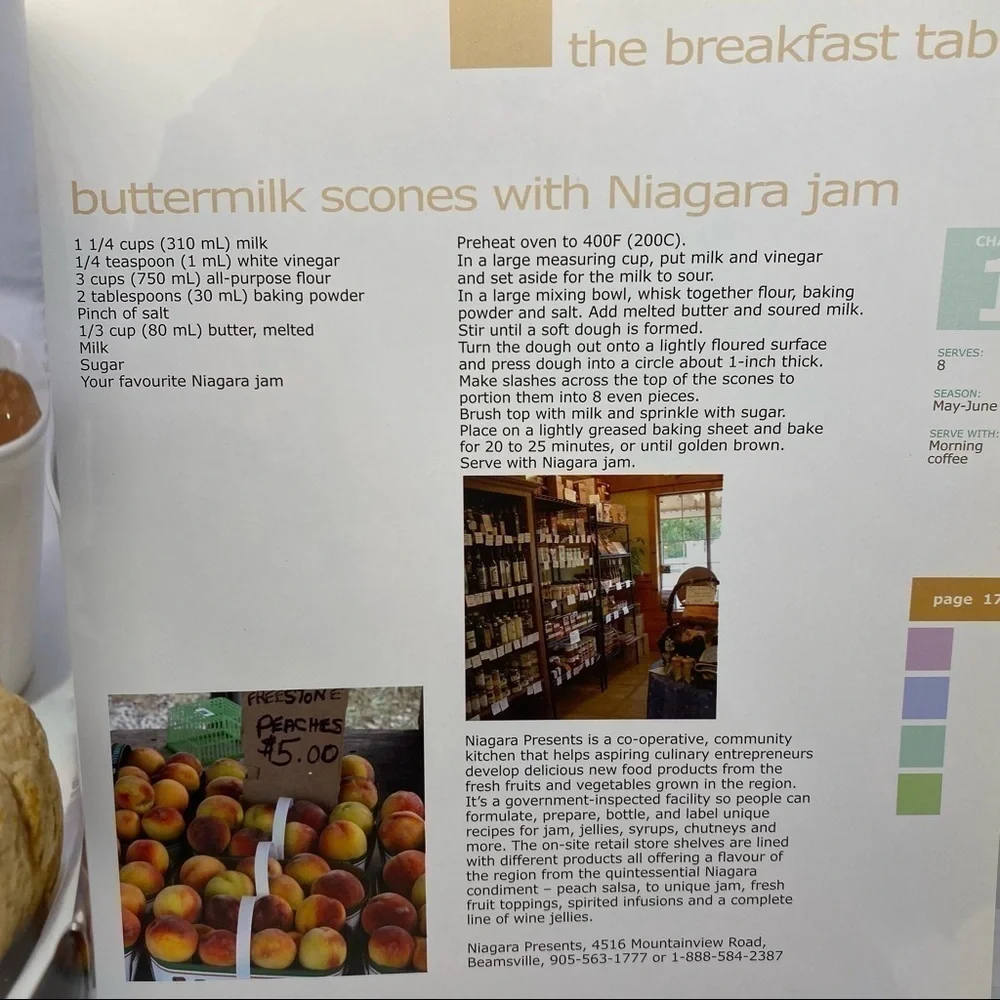 NIAGARA Cooks From Farm To Table By Lynn Ogryzlo Cookbook